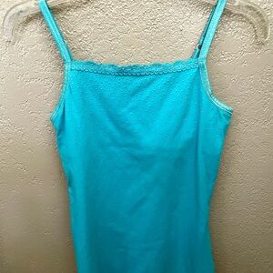 The Original ARIZONA JEAN COMPANY Vintage Y2K Girls Turquoise Rhinestone TOP M